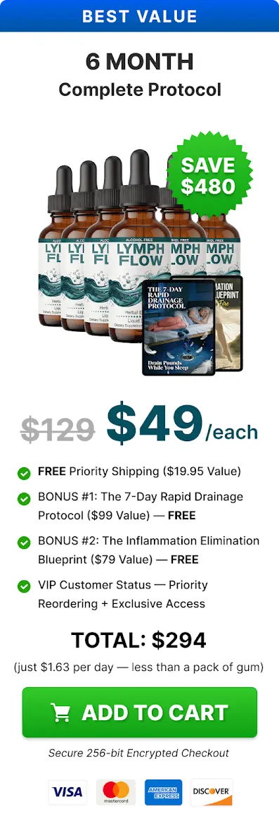 Lymph Flow Buy 6 Bottles Complete Protocol $49 per bottle Best Value